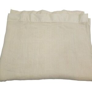 VTG Faribo Faribault Woolen Mill Co 100% Pure Wool Blanket Butter Yellow 90X105